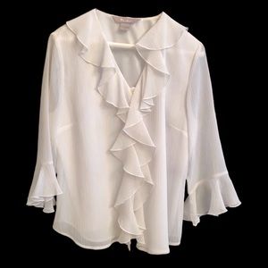 TanJay White Blouse - Size 10
